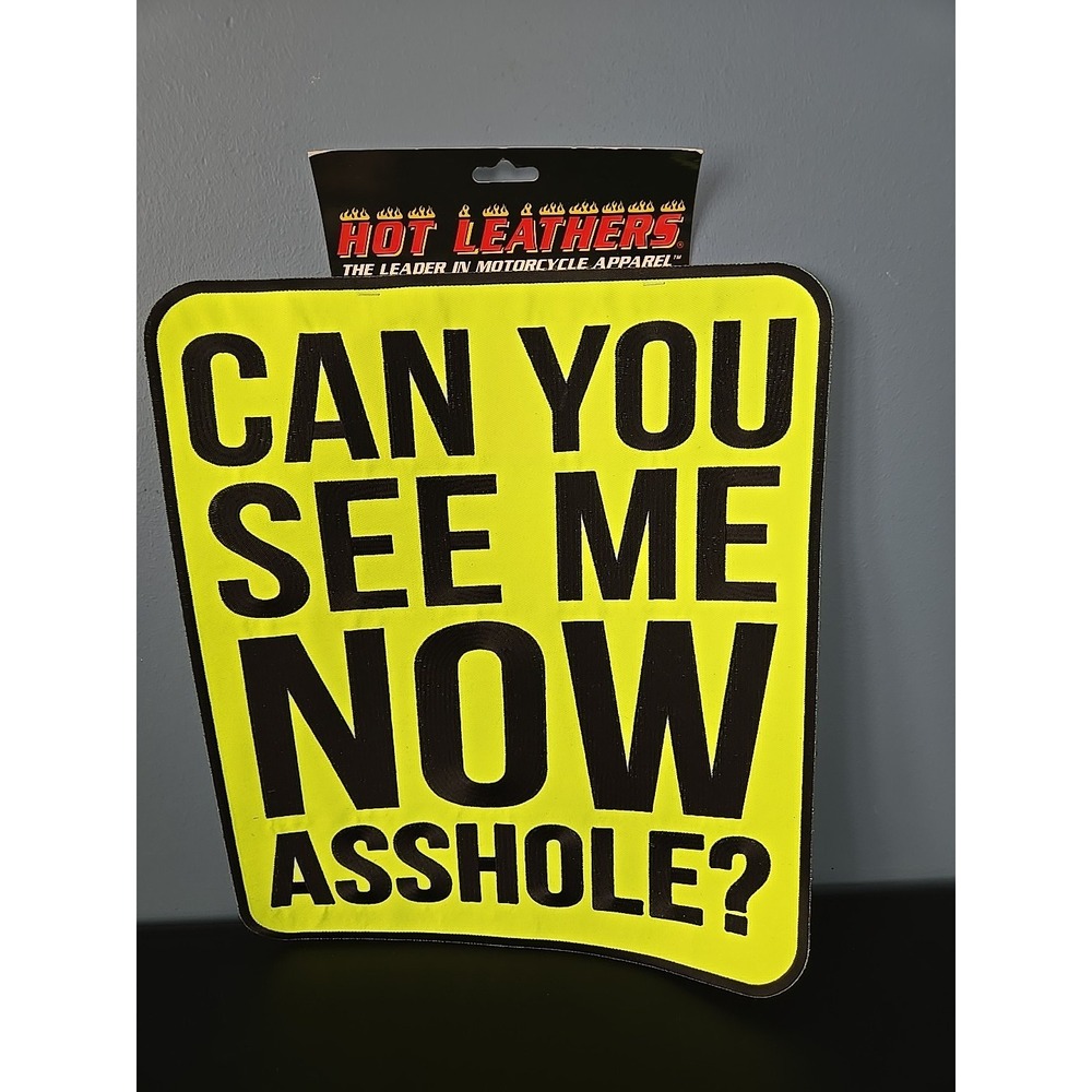 11.5x13 Patch Neon Green CAN YOU SEE ME NOW Motorcycle Construction Harley Biker